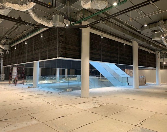 Accordion-type fire and smoke curtains